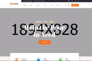 简洁慈善公益爱心网站模板下载